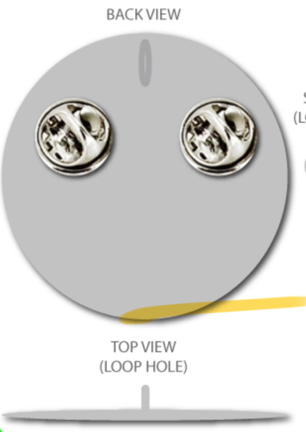 Round logo rhinestone pin