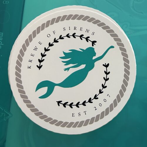 Round logo sticker decal