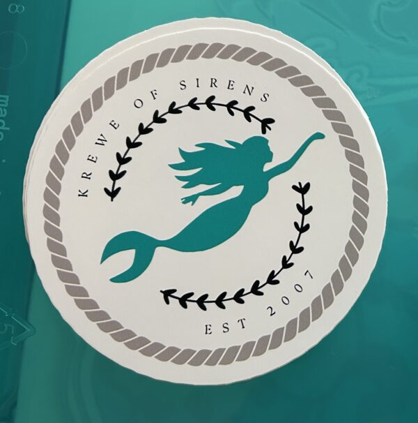 Round logo sticker decal